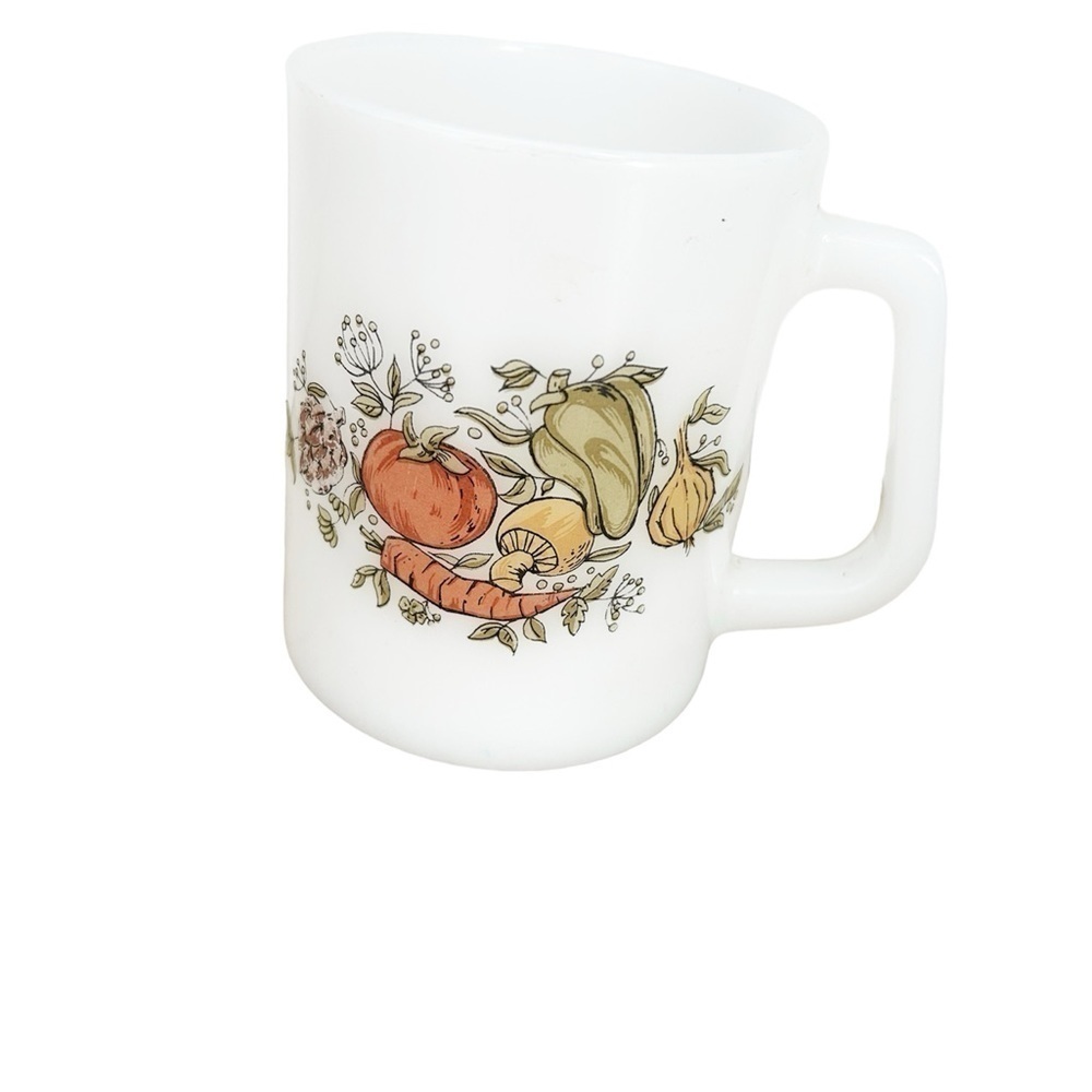 Vintage Fire King Milk Glass Mug Vegetable Garden Harvest Bundle and Save